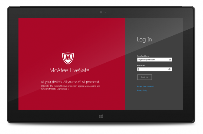 Log In Screen