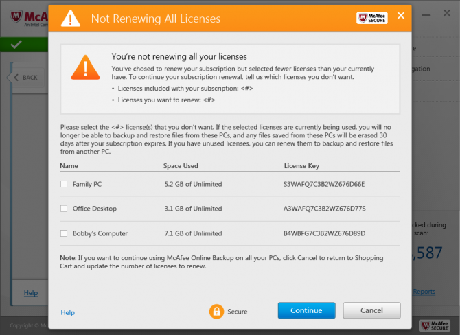 Renew Additional Licenses