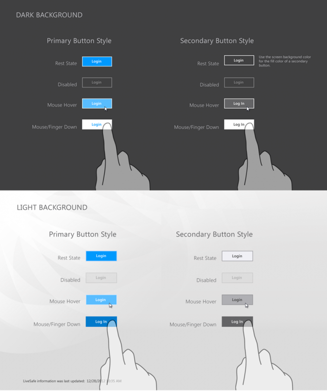 Windows 8 Native App Button Template